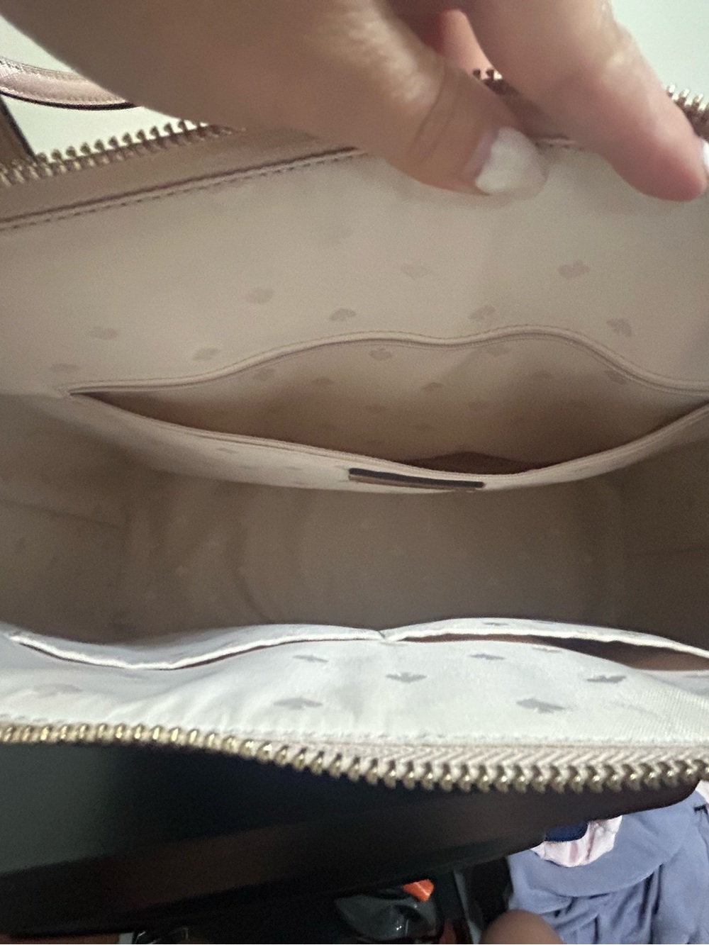kate spade Rose Gold Glitter Tote with Double Shoulder Straps - Picture 8 of 10